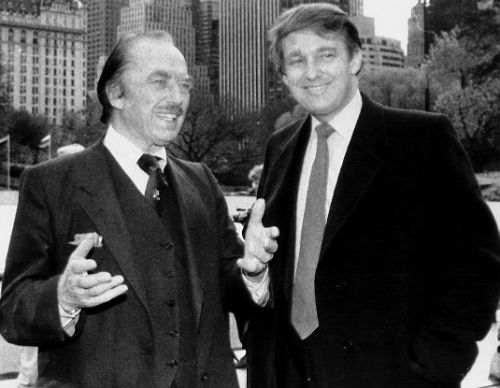 Donald Trump with father Fred Trump