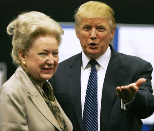 Donald Trump with sister Maryanne Trump Barry