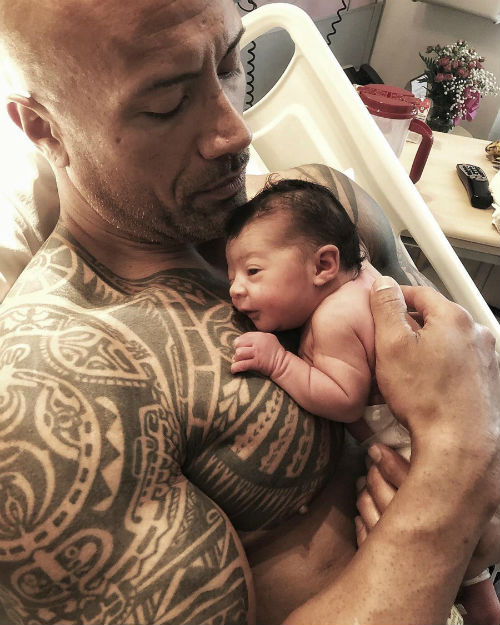 Dwayne Johnson with daughter Tiana Gia Johnson
