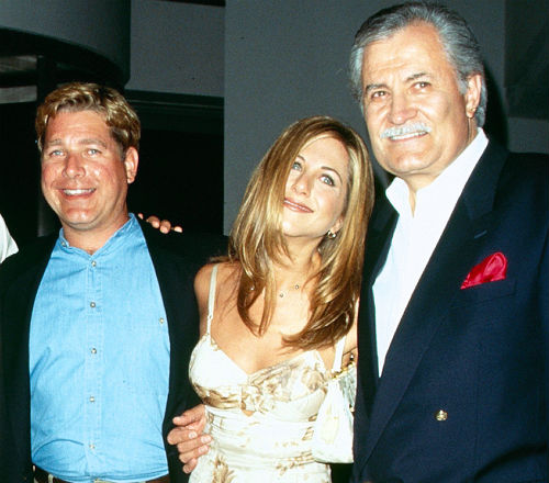 Jennifer Aniston with half-brother John Melick and father