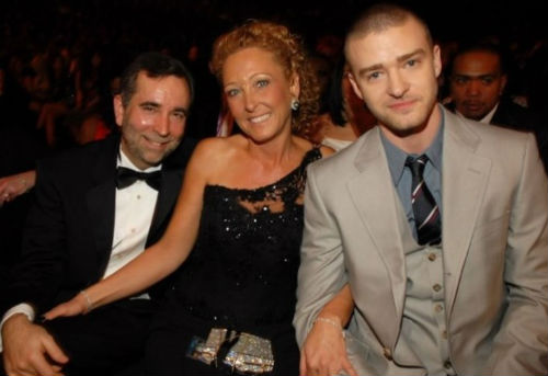 Justin Timberlake with parents attending an award event