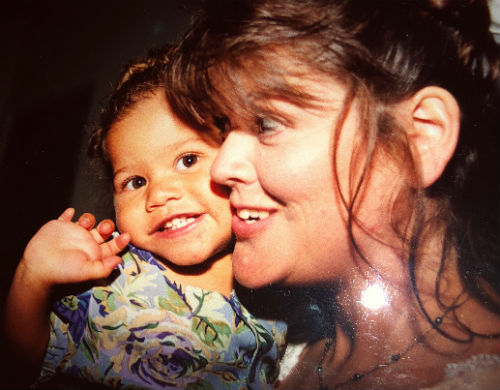 Baby Zendaya with mother