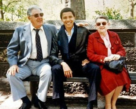 Barack Obama with grandparents