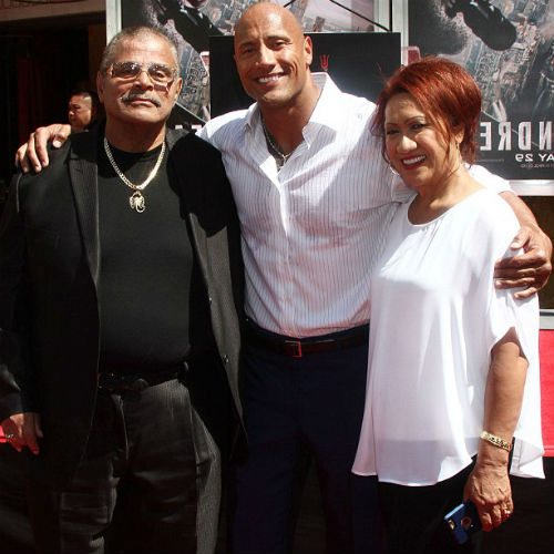Dwayne Johnson with parents: Mother Ata Johnson, father Wayde Douglas Bowles