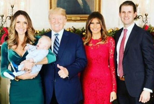 Eric Trump Family: Wife Lara, Son Luke, Father- Donald, Melanie, himself