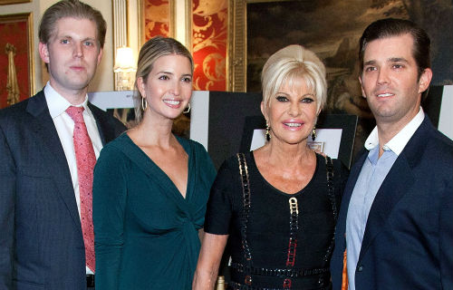 Ivana Trump with Children- Eric Trump, Ivana, Ivanka & Donald Trump Jr.