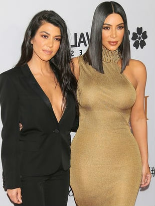 Kim Kardashian with brother Kourtney Kardashian