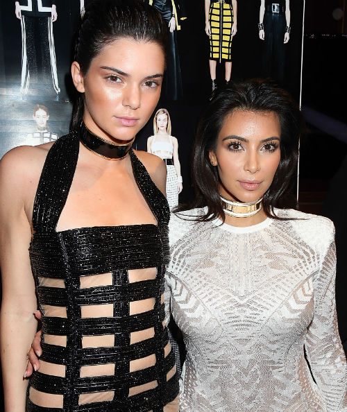 Kim Kardashian with sister Kendall Jenner