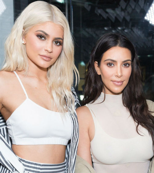Kim Kardashian with sister Kylie Jenner