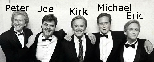Kirk Douglas & Sons: Michael, Joel, Peter & Eric