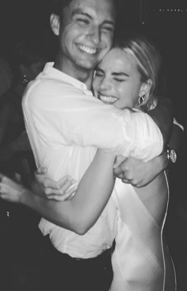 Margot Robbie with younger brother Cameron at the Academy awards