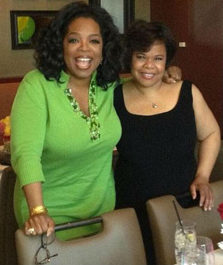 Oprah Winfrey with her sister Patricia