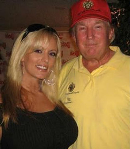 Stormy Daniels with Donald Trump