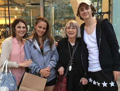 Timothee Chalamet with Family: Mother, Grandmother, Sister